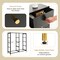 Black PU Leather Fabric Dresser with 8 Drawers and Metal Frame Storage Chest